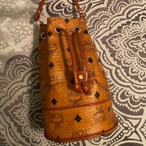 Authentic Vintage MCM Canvas Bucket/Crossbody